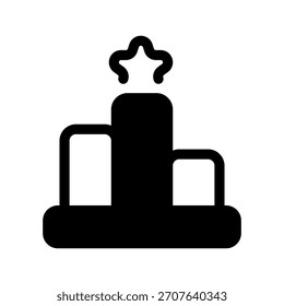 Ilustración de diseño de símbolo de Vector de ícono de podio