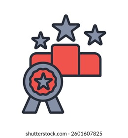 podium icon. vector.Editable stroke.linear style sign for use web design,logo.Symbol illustration.