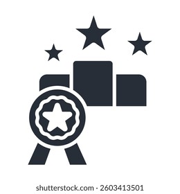 podium icon. vector.Editable stroke.linear style sign for use web design,logo.Symbol illustration.