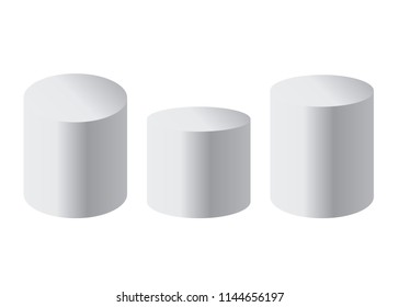 Podium isolated 3d vector. Podium and stand circular