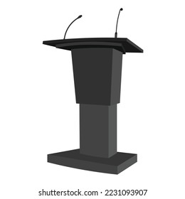 Podium isolated illustration vector on white background.