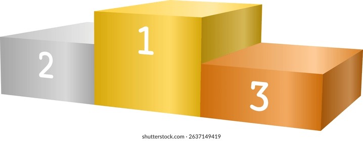 Winners’ Podium Isolated Vector Illustration