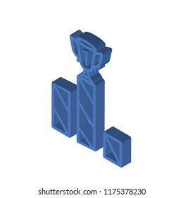 Podium isometric left top view 3D icon