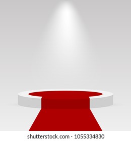 Podium with light ray