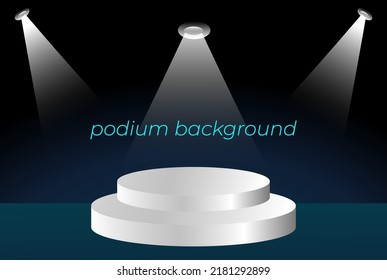 Podium with Light Stand Stage Background for Product Presentation