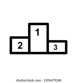 podium line icon