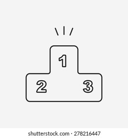 Podium line icon