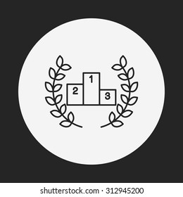 Podium line icon