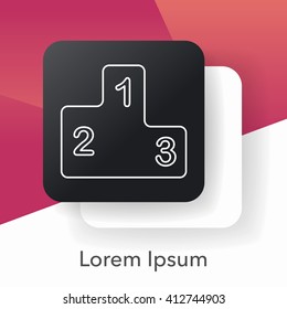Podium line icon