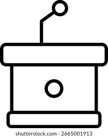 Design de vetor de ícone de linha de pódio