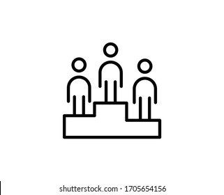 Podium line icon. Vector symbol in trendy flat style on white background. Web sing for design.