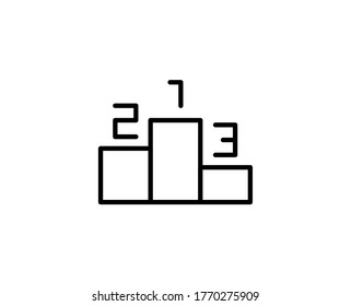 Podium line icon. Vector symbol in trendy flat style on white background. Web sing for design.