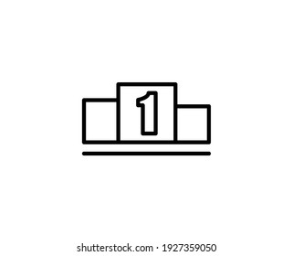 Podium line icon. Vector symbol in trendy flat style on white background. Web sing for design.