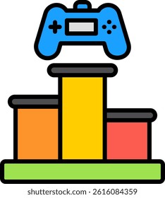 Podium Line Vector Icon Design
