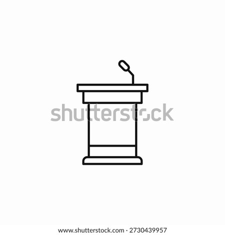 podium mic stand icon sign vector