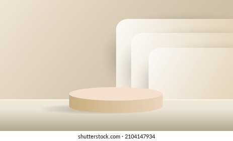 Fondo de podio y mínimo abstracto , producto de visualización de podio estadio 3D , soporte para mostrar productos cosméticos ,ilustración 3d Vector EPS 10