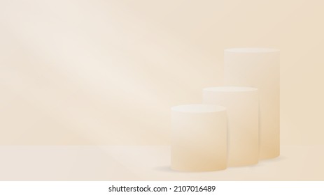 Podium minimal background , 3D stage podium display product , stand to show cosmetic products ,illustration 3d Vector EPS 10