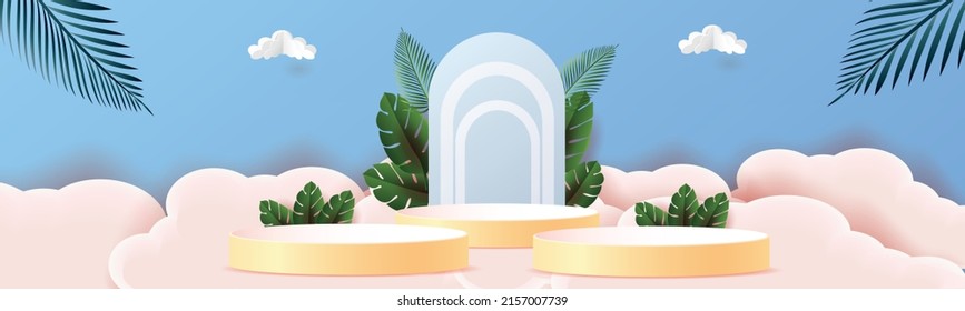 podium minimal mockup modern backgrounds stand display studio tropical 