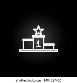 podium neon icon. Elements of motor sports set. Simple icon for websites, web design, mobile app, info graphics