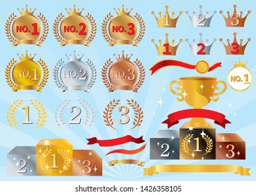 Podium and number one plate material