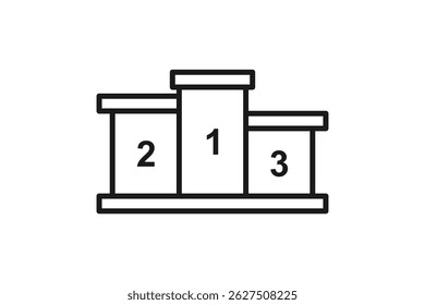 podium one two three winner icon outline