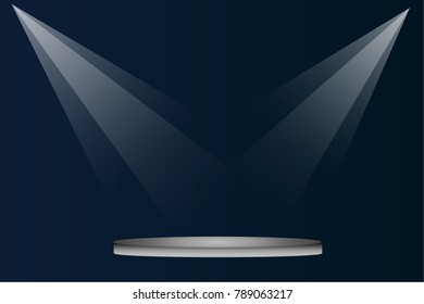 Podium. Pedestal. Scene. Vector illustration.