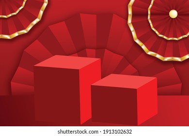 
Plataforma de podio dentro de una ilustración 3D de una habitación