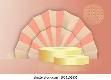 
Podiumsplattform im Raum 3D-Illustration