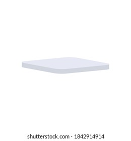 podio o plataforma sobre fondo blanco, estilo plano, ilustración vectorial
