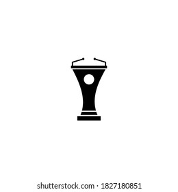 Icono de prima de podio. Icono de podio en negro