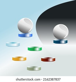 Podium product cylindrical stage 3d gradient color.
