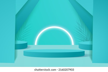 Podium product display vector background 