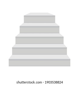 Podium realistic 3d vector. Pedestal and platform 3d white