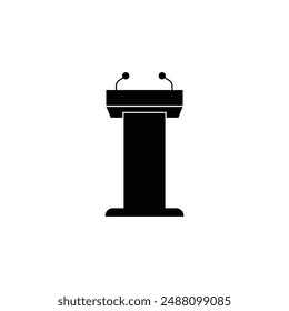 Podium of rostrum vector icon. Podium of rostrum vector icon. Black vector icon isolated on white background podium of rostrum. Black vector icon isolated on white background podium of rostrum.