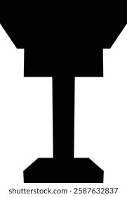 Podium of rostrum vector icon. Black vector icons, isolated on transparent background, solid pictogram Tribune elements, symbol for business meeting with microphone in glyph graphic designs styles.
