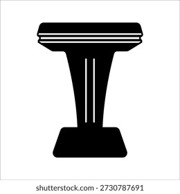 Podium of rostrum vector icon.Black vector icon isolated on white background podium of rostrum.
