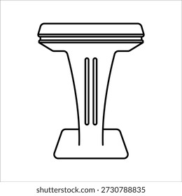 Podium of rostrum vector icon.Black vector icon isolated on white background podium of rostrum.