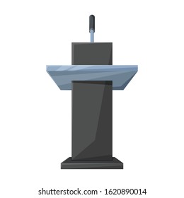 Podium of rostrum vector icon.Cartoon vector icon isolated on white background podium of rostrum.