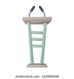 Podium of rostrum vector icon.Cartoon vector icon isolated on white background podium of rostrum.