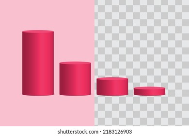 Podium set different size isolated on plain background