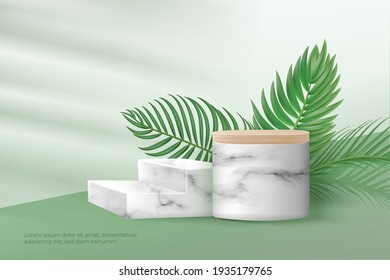 Podium con efecto de superposición de sombra para la presentación del producto.