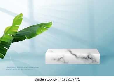 Podium with shadow overlay effect for product presentation.