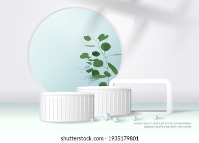 Podium mit Schattenüberlagseffekt für die Produktpräsentation.