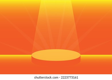 Podium show product 3d vector with the light backdrop for advertising minimal