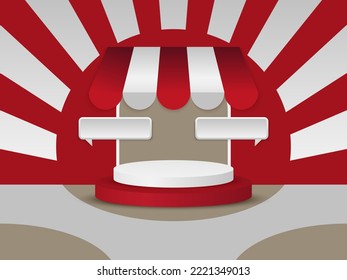 podium show product abstract geometric simple background 3d vector illustration