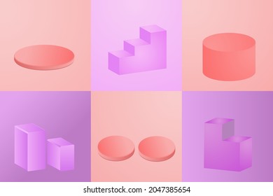 podium social media post 3d design illustration
