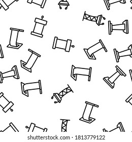 Podium Speaker Tool Vector Seamless Pattern Thin Line Illustration
