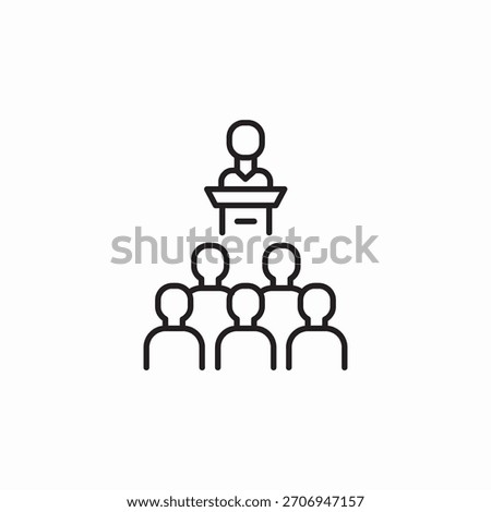 podium speech icon sign vector