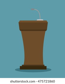 podium speech  icon vector illustration design eps10