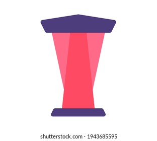 podium speech platform single isolated icon with flat style
